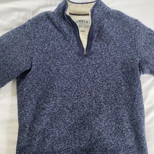 Orvis Men's Brighton Large Sherpa Lined Quarter Zip Sweater